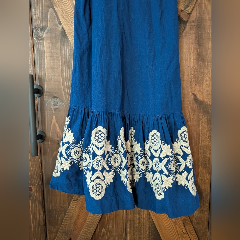 Sea New York Navy Dress with Cream Embroidery - Picture 7 of 8